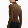 Schokoladenbraune Strickjacke Schokoladenbraune Strickjacke