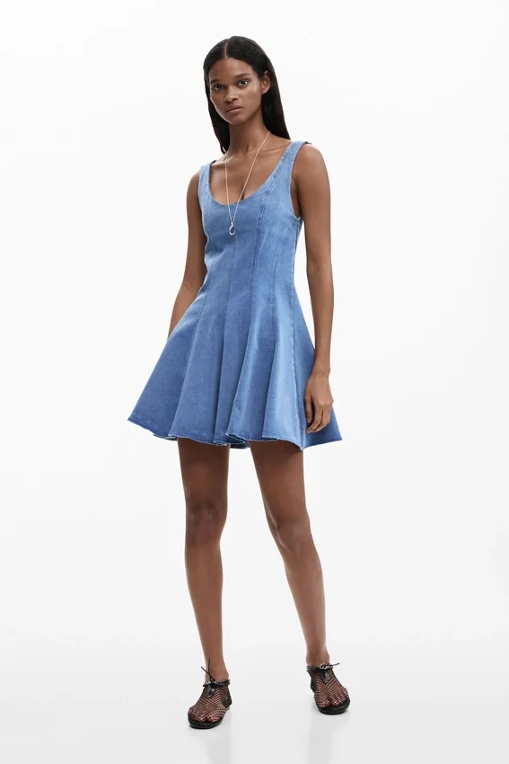 Skater-Kleid im Denim-Look Skater-Kleid im Denim-Look