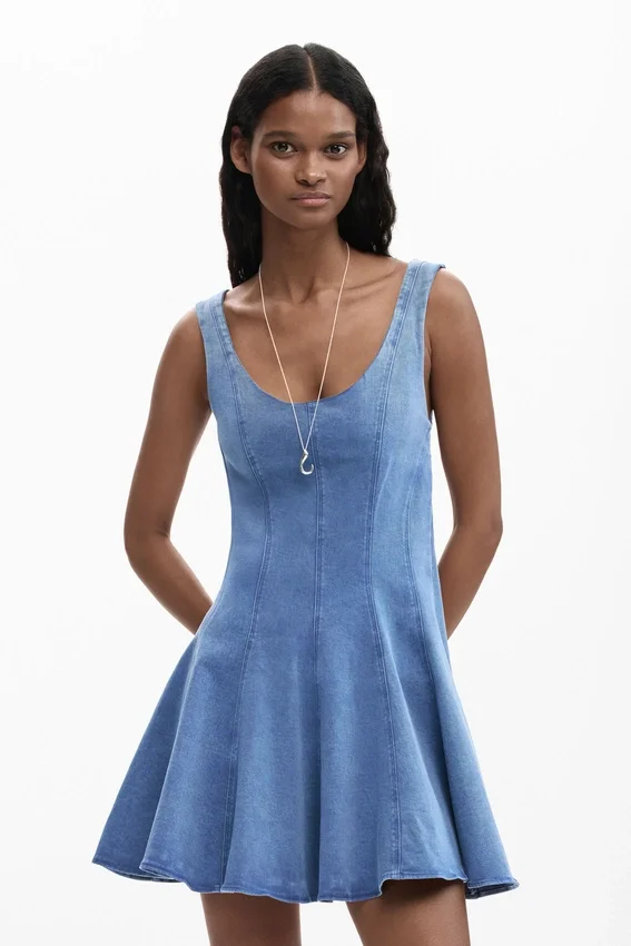 Skater-Kleid im Denim-Look Skater-Kleid im Denim-Look