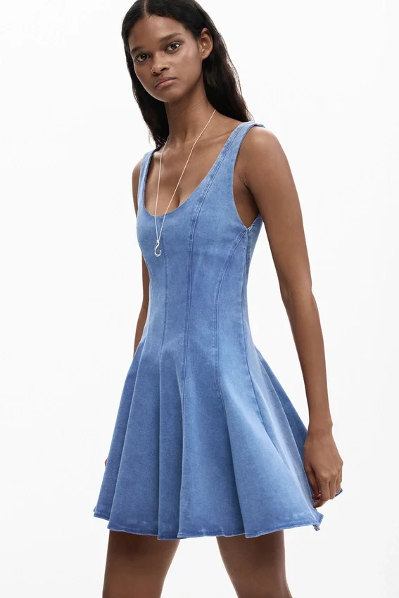 Skater-Kleid im Denim-Look Skater-Kleid im Denim-Look