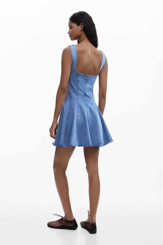 Skater-Kleid im Denim-Look Skater-Kleid im Denim-Look