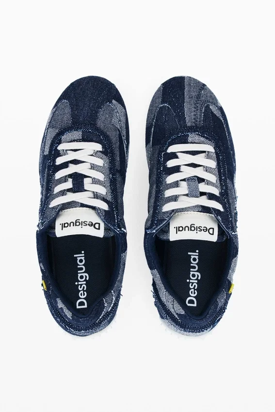 Sneaker mit Denim-Patchwork Sneaker mit Denim-Patchwork