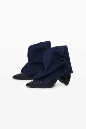 Stiefeletten mit Denim-Lasche Stiefeletten mit Denim-Lasche