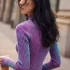 Strickjacke mit doppeltem Reißverschluss Strickjacke mit doppeltem Reißverschluss