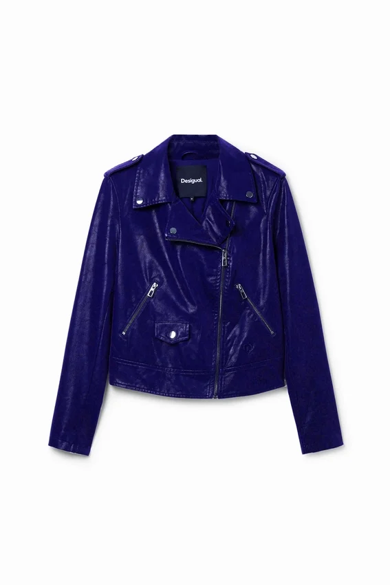 Strukturierte Bikerjacke Strukturierte Bikerjacke