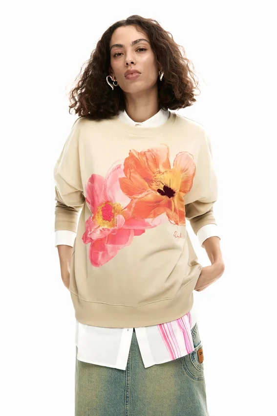 Sweatshirt mit Blumenprint Sweatshirt mit Blumenprint