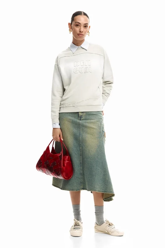 Sweatshirt mit Farbverlauf-Logo Sweatshirt mit Farbverlauf-Logo