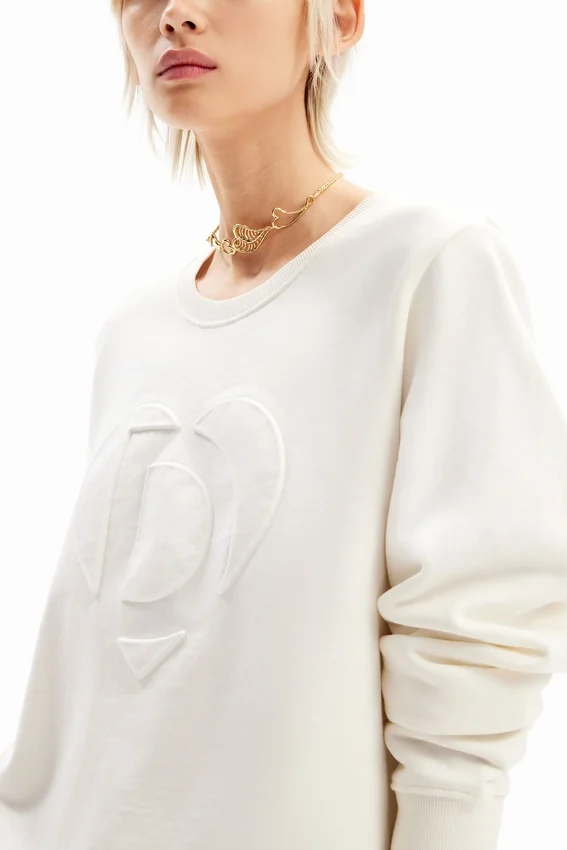 Sweatshirt mit geprägtem Imagotype Sweatshirt mit geprägtem Imagotype