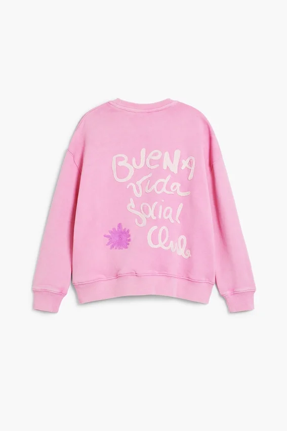 Sweatshirt mit gestickter Sonne Sweatshirt mit gestickter Sonne