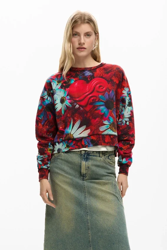 Sweatshirt mit Herzprint Sweatshirt mit Herzprint