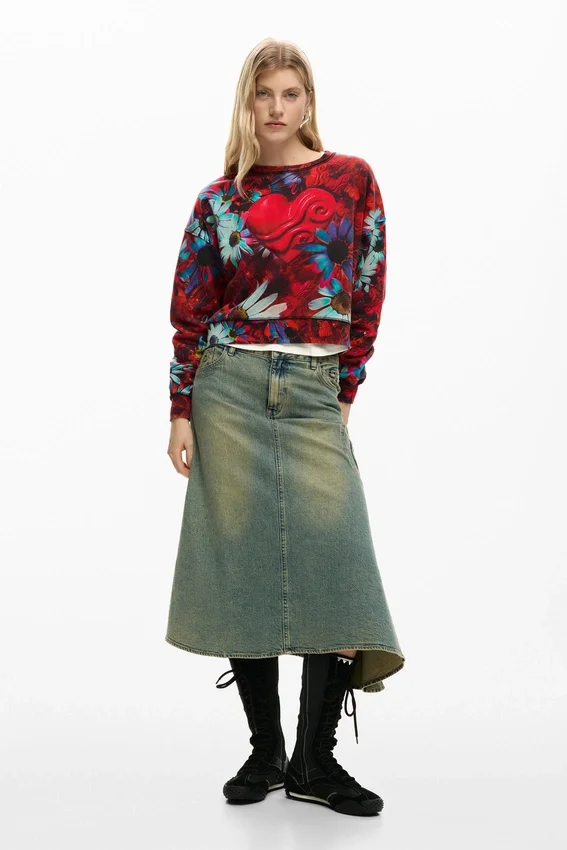 Sweatshirt mit Herzprint Sweatshirt mit Herzprint