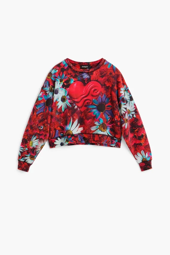 Sweatshirt mit Herzprint Sweatshirt mit Herzprint