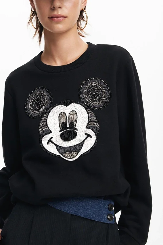 Sweatshirt mit Mickey-Mouse-Gesicht Sweatshirt mit Mickey-Mouse-Gesicht