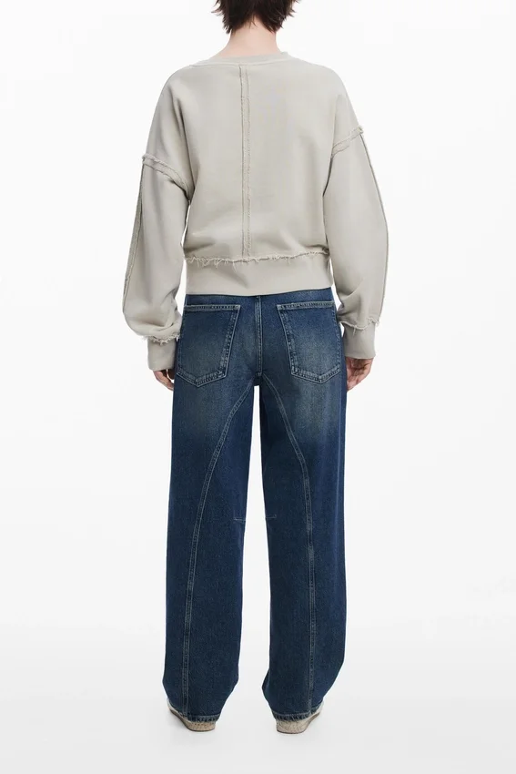 Sweatshirt mit Ziernähten Sweatshirt mit Ziernähten