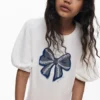 Sweatshirts-Kleid mit Schleife Sweatshirts-Kleid mit Schleife