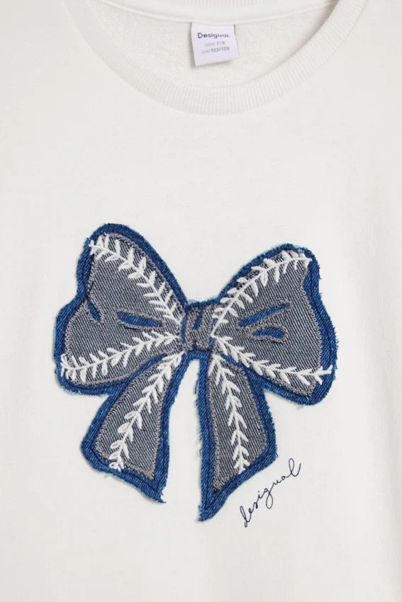Sweatshirts-Kleid mit Schleife Sweatshirts-Kleid mit Schleife