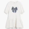 Sweatshirts-Kleid mit Schleife Sweatshirts-Kleid mit Schleife