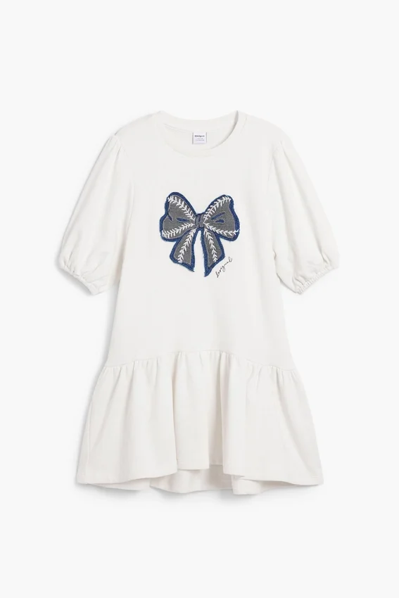 Sweatshirts-Kleid mit Schleife Sweatshirts-Kleid mit Schleife