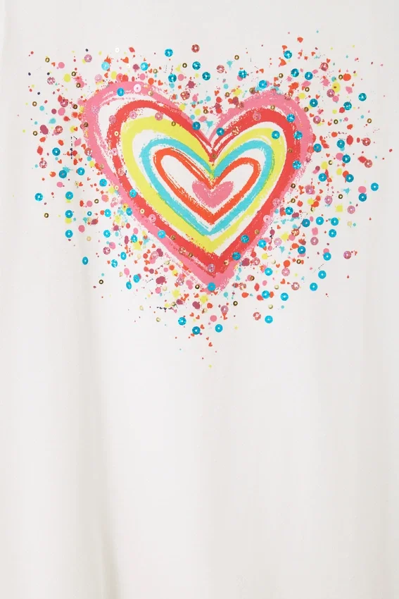 T-Shirt-Kleid mit Herzausschnitt T-Shirt-Kleid mit Herzausschnitt