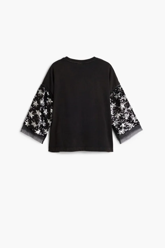 T-Shirt mit Dreiviertelärmeln und Sternen T-Shirt mit Dreiviertelärmeln und Sternen
