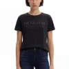 T-Shirt mit glänzendem Logo T-Shirt mit glänzendem Logo