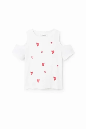 T-Shirt mit Herzausschnitt
