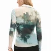T-Shirt mit Knöpfen und Struktur T-Shirt mit Knöpfen und Struktur