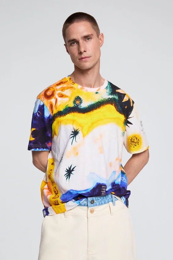 T-Shirt mit Kosmos-Print T-Shirt mit Kosmos-Print