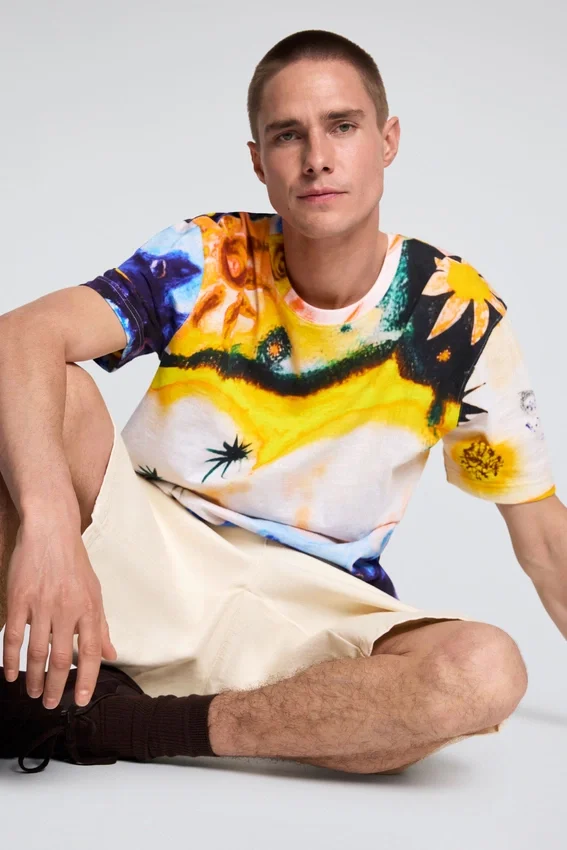 T-Shirt mit Kosmos-Print T-Shirt mit Kosmos-Print