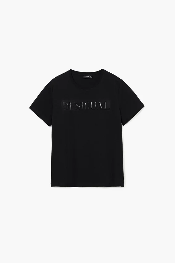 T-Shirt mit Nieten-Logo T-Shirt mit Nieten-Logo