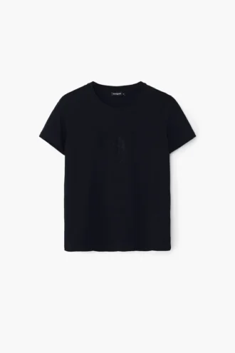 T-Shirt mit Strass-Logo T-Shirt mit Strass-Logo