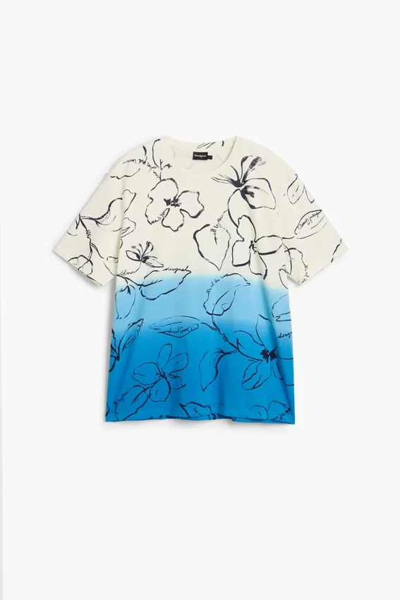 T-Shirt mit tropischem Farbverlauf T-Shirt mit tropischem Farbverlauf