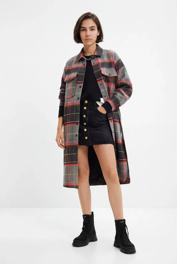 Tartan-Overshirt-Mäntel Tartan-Overshirt-Mäntel