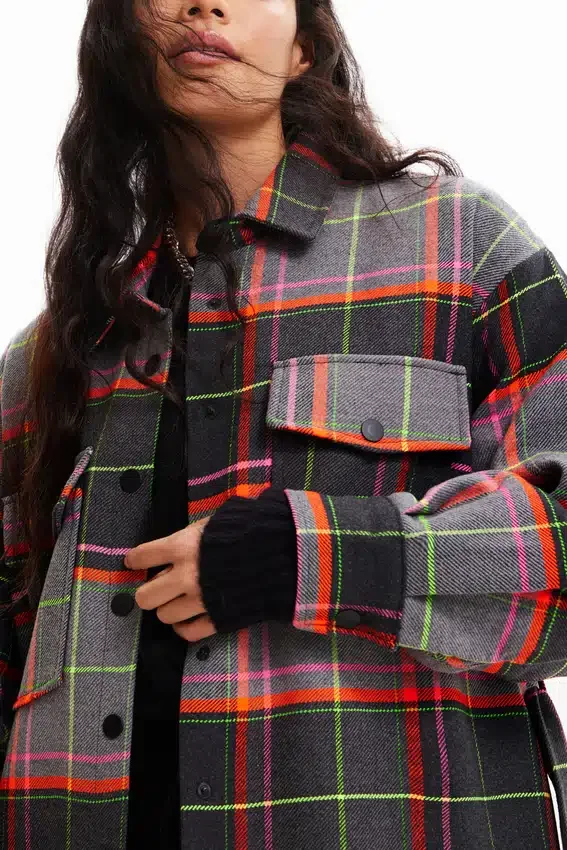 Tartan-Overshirt-Mäntel Tartan-Overshirt-Mäntel