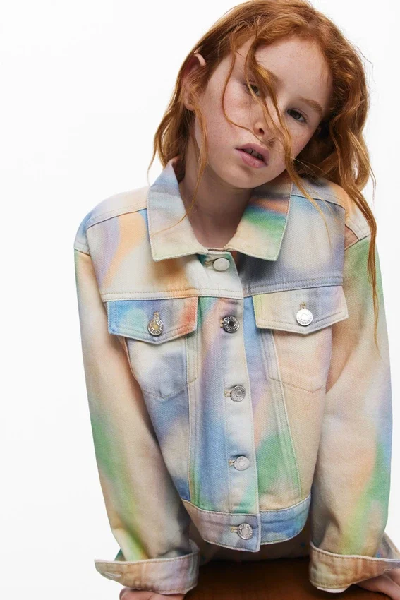 Tie-Dye-Jeansjacke Tie-Dye-Jeansjacke