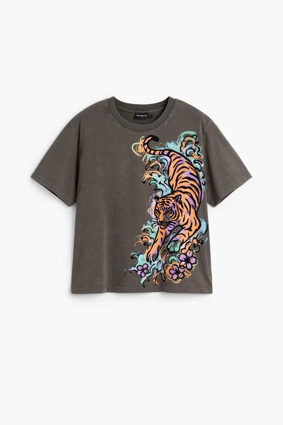 Tiger-T-Shirt 100 % Baumwolle Tiger-T-Shirt 100 % Baumwolle