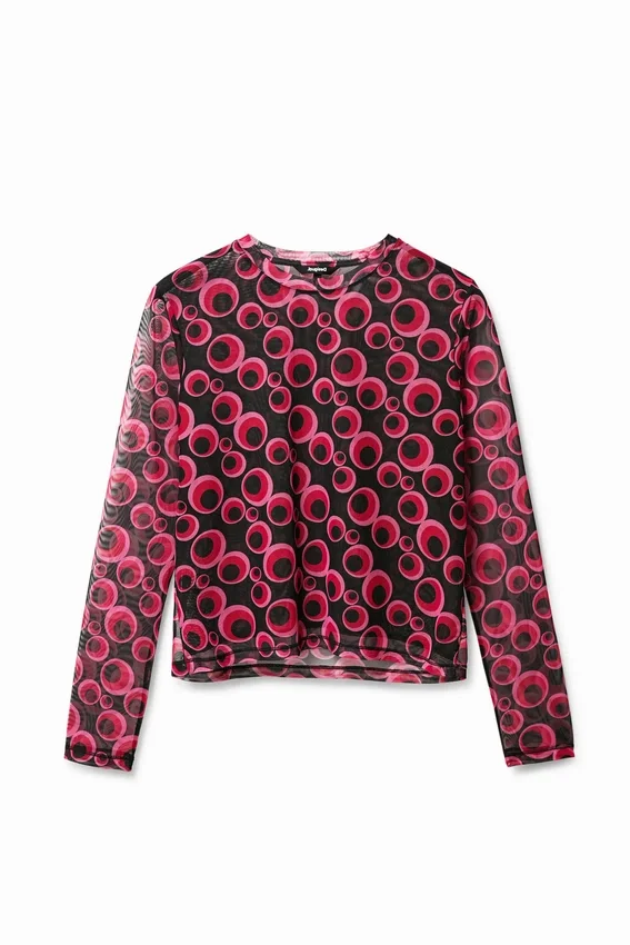 Tüll-T-Shirt mit Kreisen Tüll-T-Shirt mit Kreisen