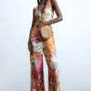 Tropischer Wickel-Jumpsuit Tropischer Wickel-Jumpsuit