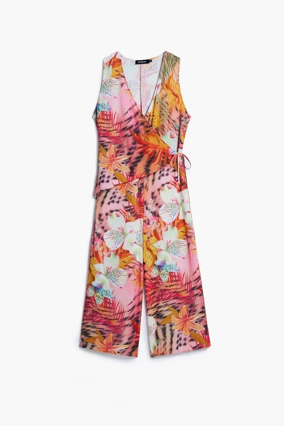 Tropischer Wickel-Jumpsuit Tropischer Wickel-Jumpsuit