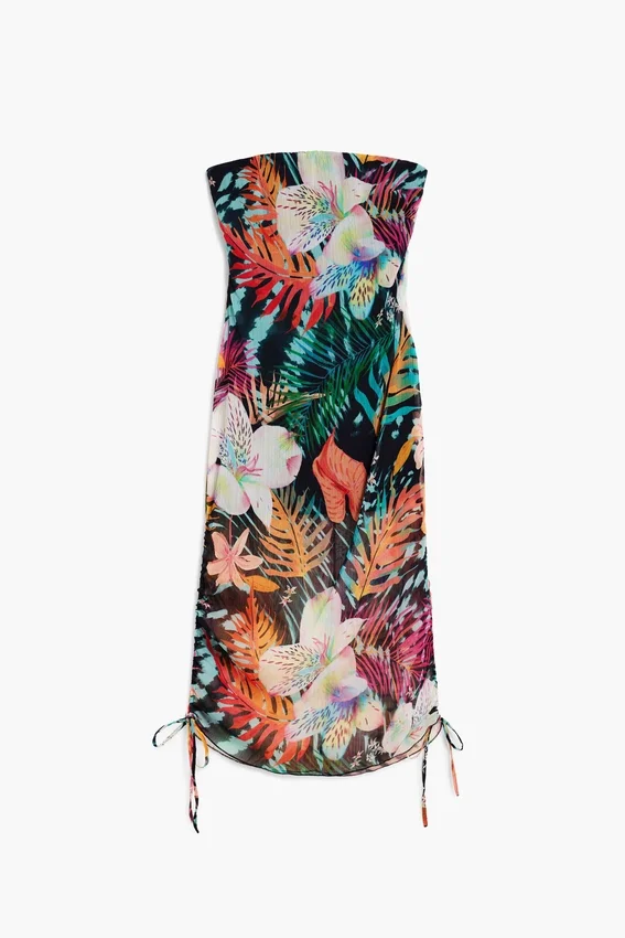 Tropisches Bandeau-Kleid Tropisches Bandeau-Kleid