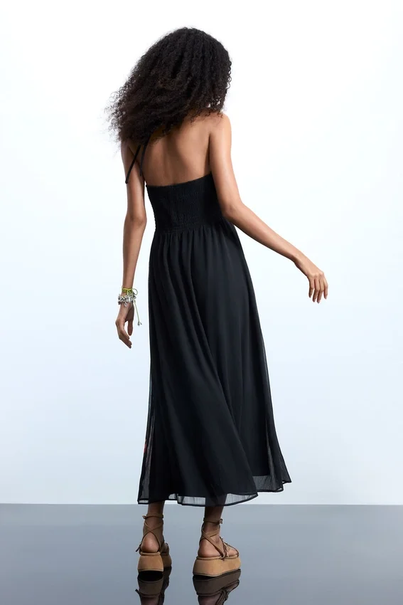 Tropisches Neckholder-Kleid Tropisches Neckholder-Kleid