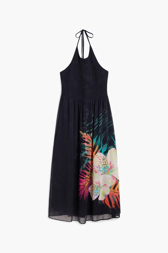 Tropisches Neckholder-Kleid Tropisches Neckholder-Kleid
