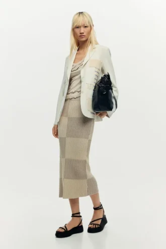 Weißer Patchwork-Blazer Weißer Patchwork-Blazer