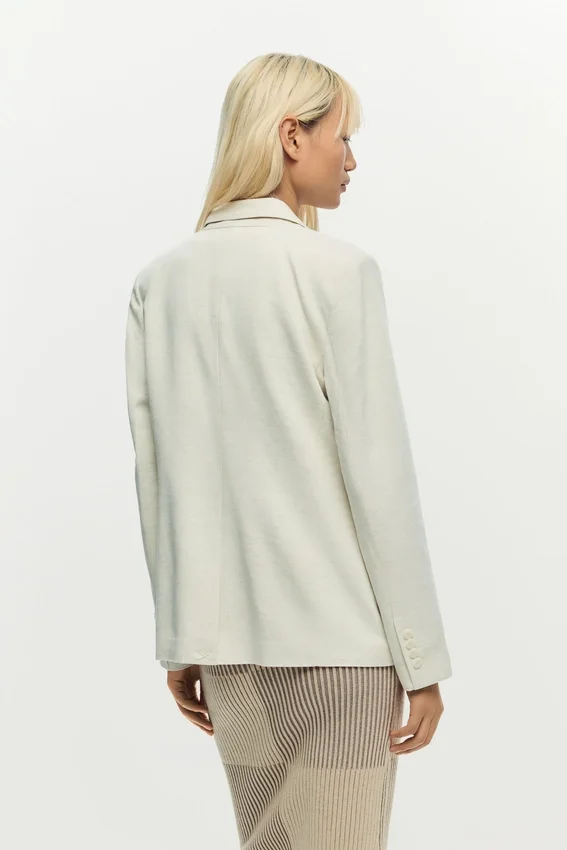 Weißer Patchwork-Blazer Weißer Patchwork-Blazer