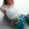 Weit geschnittene Splatter-Jeans Weit geschnittene Splatter-Jeans