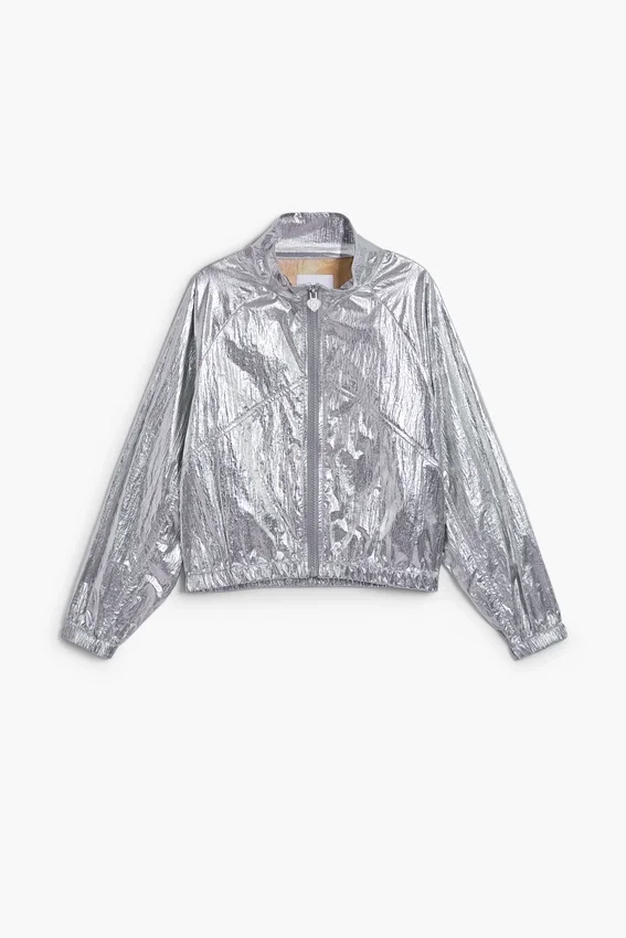 Wendbare silberne Jacke Wendbare silberne Jacke