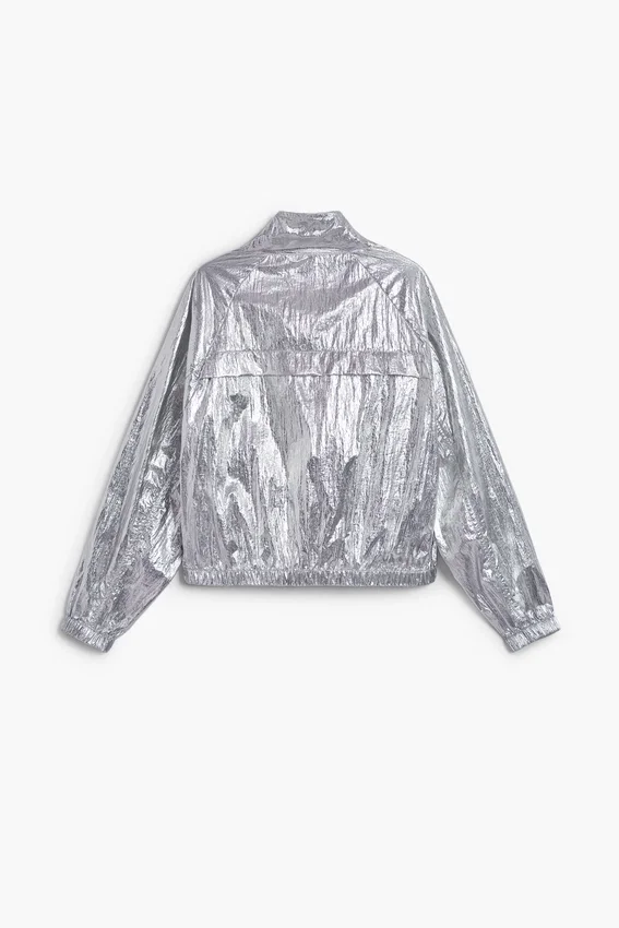 Wendbare silberne Jacke Wendbare silberne Jacke
