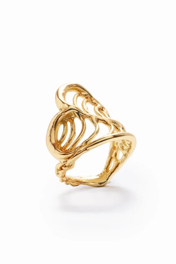 Zalio vergoldeter Ring mit Blatt-Herz Zalio vergoldeter Ring mit Blatt-Herz