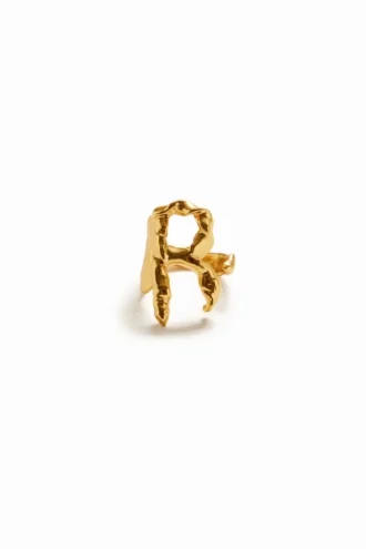 Zalio vergoldeter Ring mit dem Buchstaben R Zalio vergoldeter Ring mit dem Buchstaben R