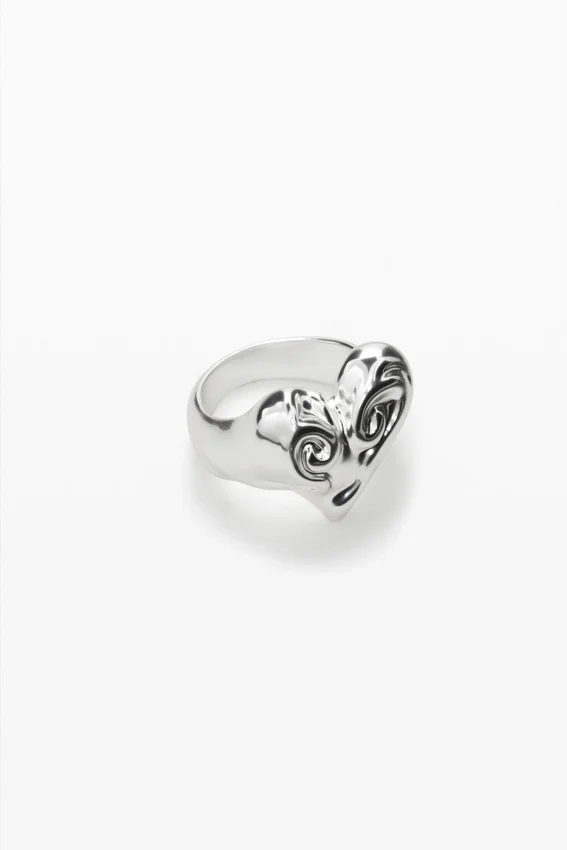 Zalio versilberter Herzring Zalio versilberter Herzring